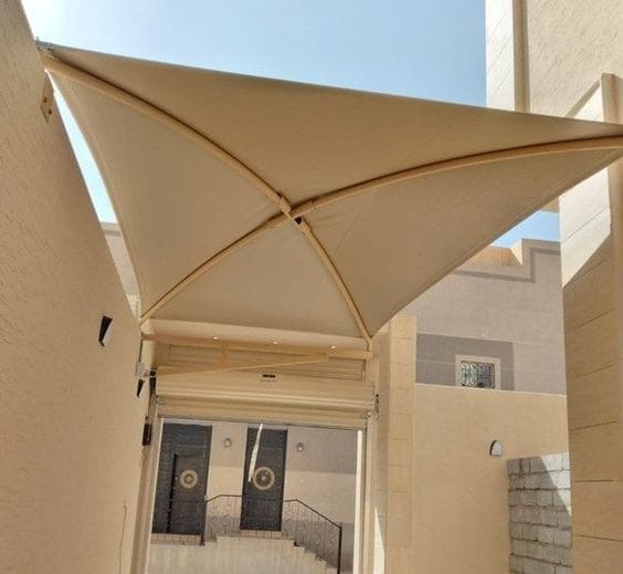 أشكال مظلات مداخل البيت في جدة